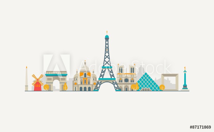 Afbeeldingen van Paris abstract skyline